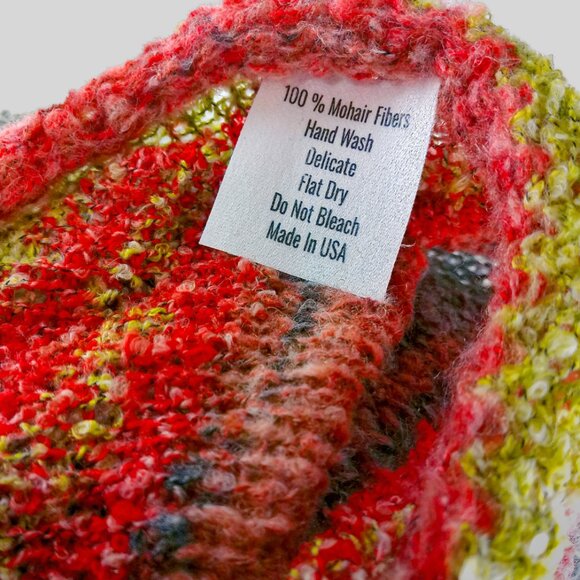 Oookies Wear Multicolor Mohair Knit Halter Maxi Dress - Picture 6 of 6